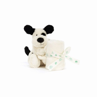 Jellycat Bashful Black & Cream Puppy Fopspenen | YJ4981563